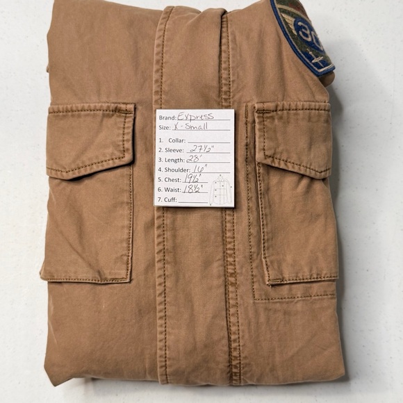 Express Tan Jacket with Black Patch - Picture 15 of 15